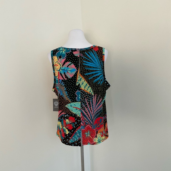NWT Vince Camuto Multicolor Tropical Patterned Sleeveless Tunic Top - Picture 5 of 9
